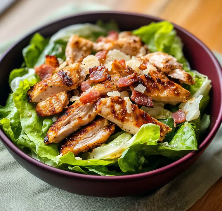 Caesar salad met kip en spek