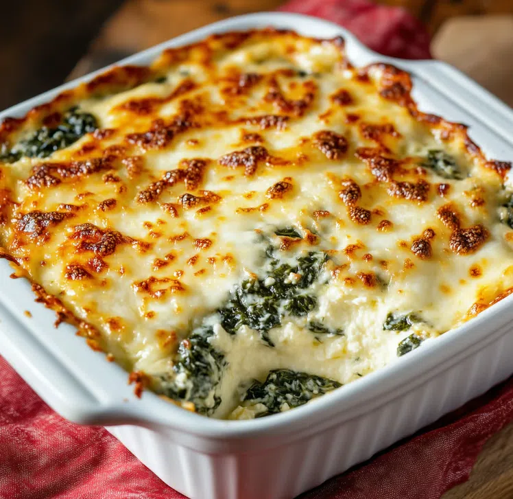 Ovenschotel van spinazie en ricotta