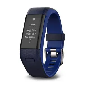 Garmin Vivosmart HR+ horloge kleur blauw op witte achtergrond