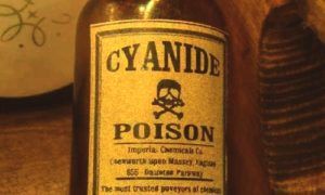 cyanide fles als gif