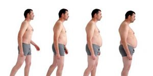 Man die in verschillende fases steeds meer overgewicht krijgt
