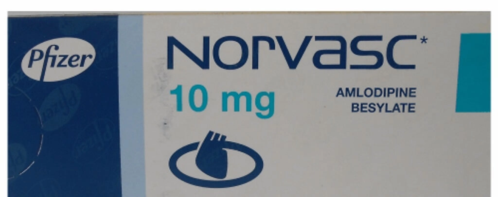 Norvasc medicijn doosje uitgelicht